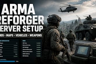 create custom arma reforger dedicated server mods maps and vehicles