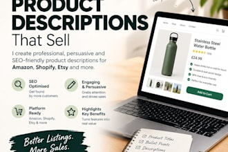 write SEO product descriptions for shopify products