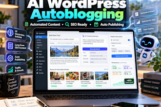 create auto blogging website on any topic