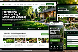 design wordpress landscaping website, lawn care and gardening website