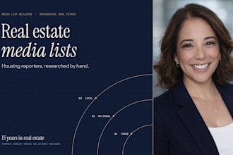 build a curated media list of real estate reporters for realtors and brokers