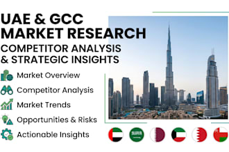 provide uae and gcc market research and competitor analysis