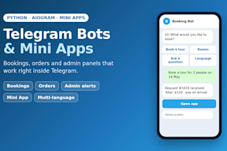 build a custom telegram bot or mini app in python