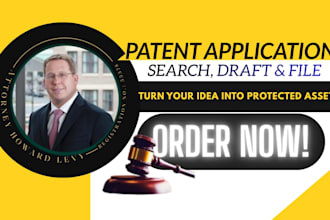 draft patent application and uspto filing as a licensed attorney