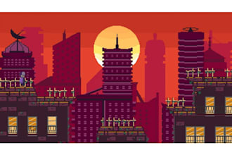 do 2d pixel background game art tilemap game assets platformer parallax scroll