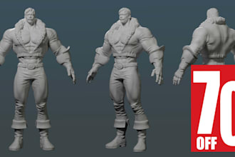 sculpt of your 3d character, creature or concept