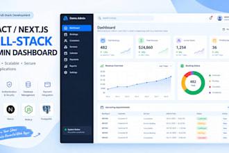 build a react nextjs admin dashboard