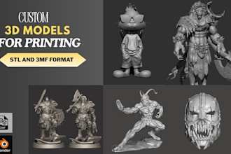 design custom 3d models for printing in stl and 3mf format, 3d printing expert