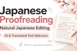 proofread and edit your japanese text naturally