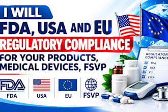 fda, USA and eu regulatory compliance for your products, medical devices, fsvp