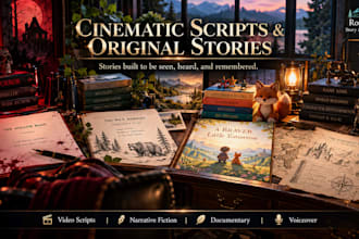 write you cinematic scripts, stories, and narrative content
