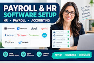 setup rippling freshbooks deel gusto patroit  vagaro bamboohr xero paycor wave