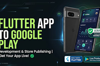 develop a flutter android app and publish to google play store