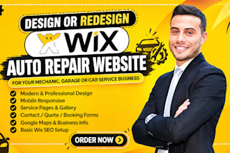 design or redesign a wix auto repair mechanic or car repair website