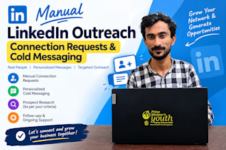 do manual linkedin outreach, connection requests and cold messaging