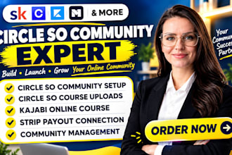 do circle so setup circle so community kajabi online course circle so website