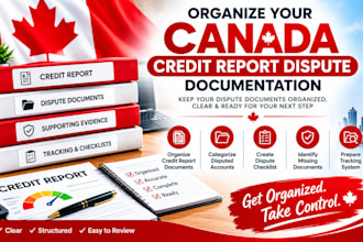 organize your canada credit report dispute documentation