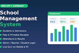 build a school management system with supabase live database