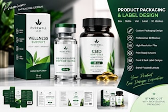 design product peptide sarm medicine box vial cbd label design hemp cannabis