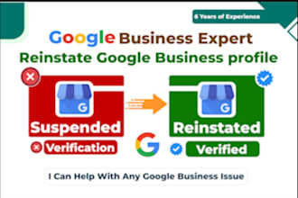 reinstate google my business gmb page suspended and disabled profile