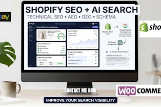 shopify GEO aeo technical on page ai SEO optimization for ai search visibility