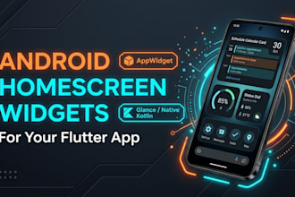 create native android homescreen widgets for your flutter app