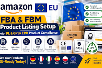 setup amazon eu fba fbm product listing with pl and gpsr epr product compliance