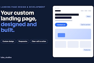 develop a custom landing page