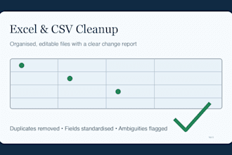 clean and organize your excel or CSV spreadsheet