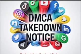 remove delete takedown instagram, fb, tiktok, youtube, telegram, under dmca