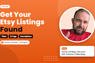 optimise your etsy listing titles, tags and descriptions for search
