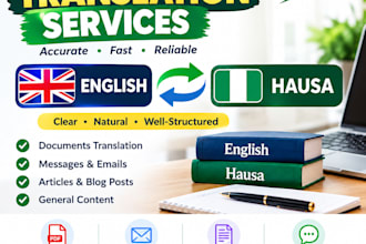 translation english to hausa and to english