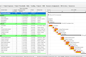 create wbs, gantt charts and project schedules in primavera p6