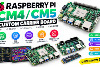 design raspberry pi cm4 cm5 carrier board pcb io board schematic layout engineer
