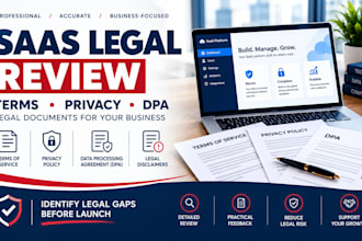 review saas terms of use privacy policy dpa liability disclaimer