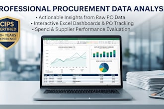 do procurement data analysis, purchase order management