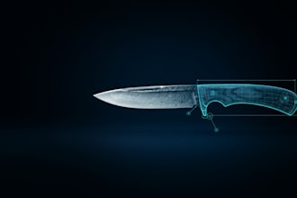 create custom knife cad model prototype for product manufacturing