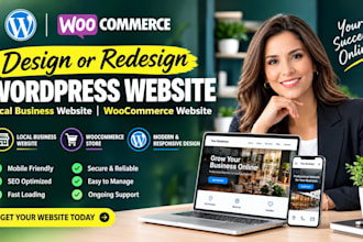 design or redesign wordpress website local business website woocommerce website