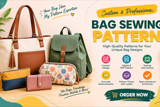 do bag sewing pattern making, digital and grading tech pack