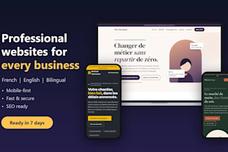 build your business website in french or english