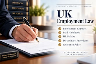 draft your UK employment contract staff handbook and HR policies