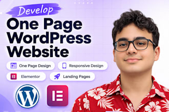 create one page scroll menu wordpress website