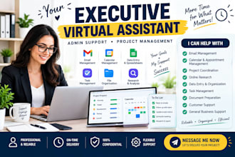 executive assistant for admin support and project management