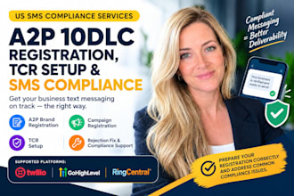 handle a2p 10dlc registration, tcr and sma compliance