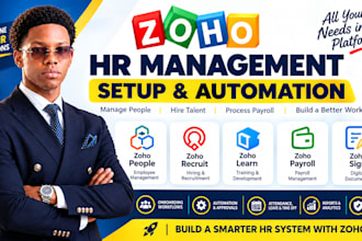setup zoho people zoho learn zoho payroll zoho recruit zoho sign HR management