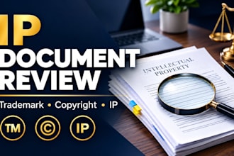 review your trademark, copyright and IP documents as a US attorney