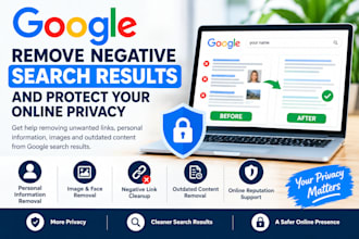 remove negative links, images and personal information from google