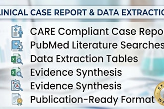 write clinical case reports and pubmed data extraction