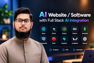 develop an ai website or software with full stack ai integration