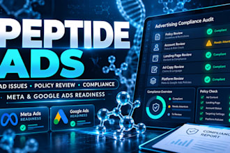 audit peptide ads issues and review meta and google ads compliance